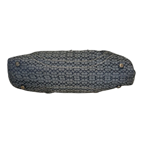 Coach Vintage Soho Blue Mini Signature C Flap Satchel Purse - Picture 5 of 11